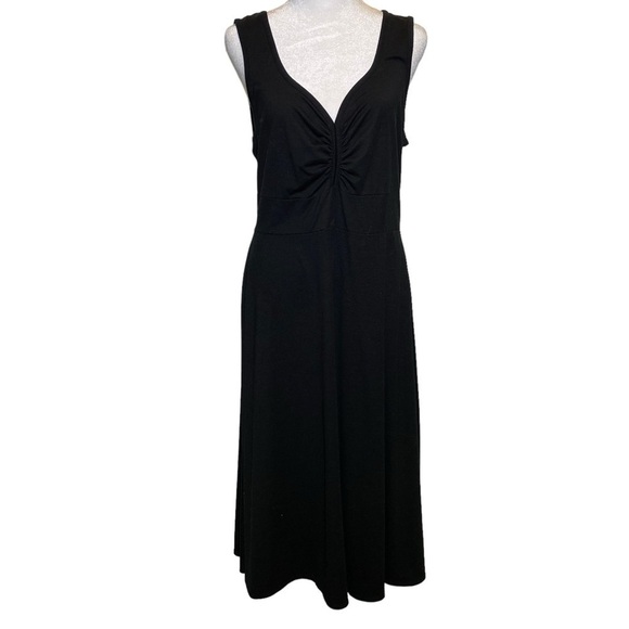 Weekenders Joy Collection women's size M Black Stretchy sleeveless Midi Dress - Picture 2 of 6